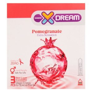کاندوم X dream اناری، عشق و امنیت، 3 عدد کاندوم نازک تنگ کننده واژن.
